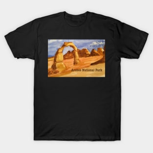 Delicate Arch Watercolor, Arches National Park T-Shirt